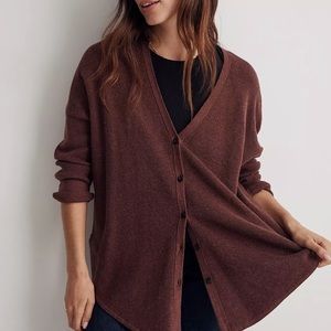 Madewell Waffle-Stitch Cardigan Sweater